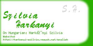 szilvia harkanyi business card